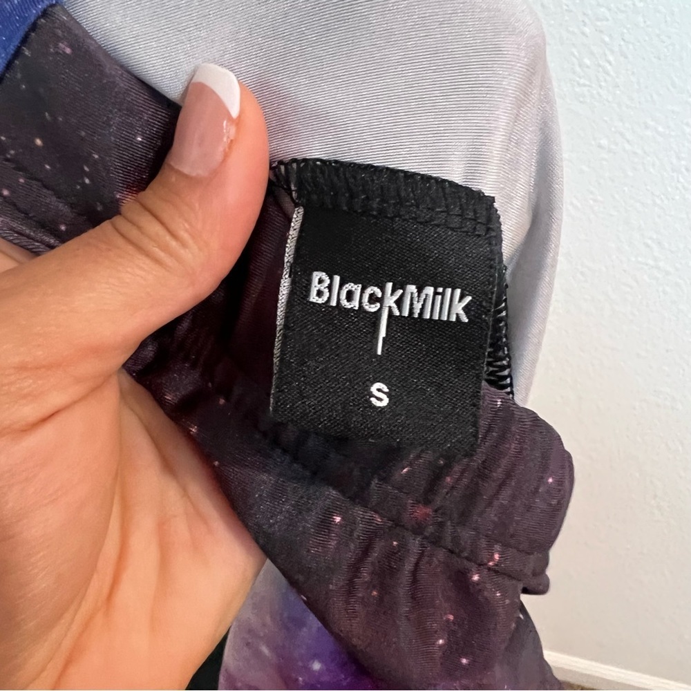 Blackmilk- Purple/Pink Galaxy Leggings Small - Picture 3 of 8